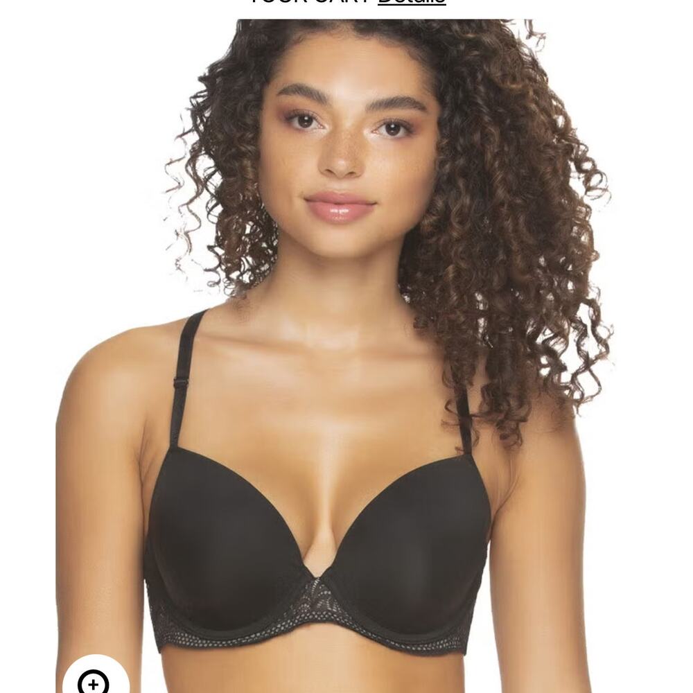Paramour Felina Bra  Lace black NEW Carolina seamless plunge  36DDD